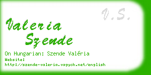 valeria szende business card